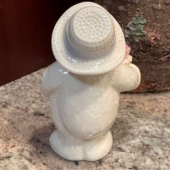 Vintage Lenox May Flowers Snowman 12 Months of Snowmen Collection China 24K Gold - Picture 3 of 4